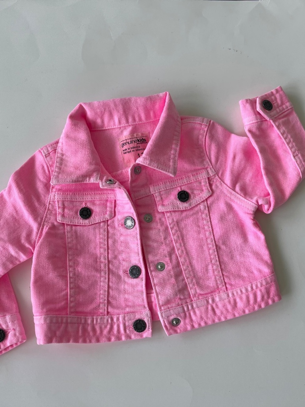 OshKosh Pink Denim Jean Jacket   (Size 12 Months)